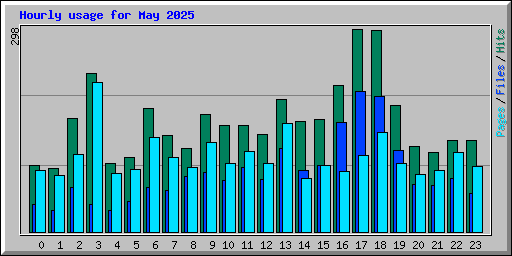 Hourly usage for May 2025